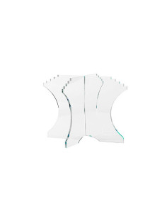 PIE "CRISTAL PMMA" h16cm para PIRAMIDE MACARONSExpositores 2
