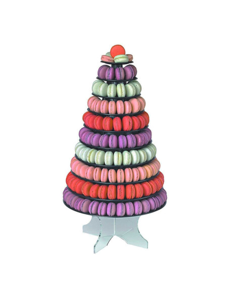 PIE "CRISTAL PMMA" h16cm para PIRAMIDE MACARONSExpositores