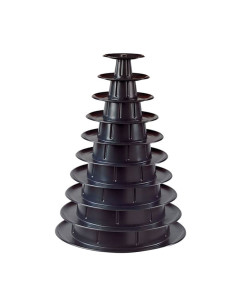 PIRAMIDE PARA MACARONS h 46cm PVC NEGROExpositores