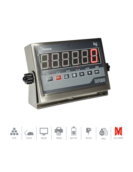 INDICADOR BR9040 - INOX DIG. 40mm IP68Balanzas
