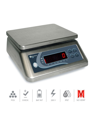 BALANZA 15 Kg Serie SS ACERO INOX IP67Balanzas