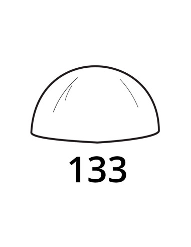 MOLDE PVC SEMIESFERA D133mm 1udPvc Esferas
