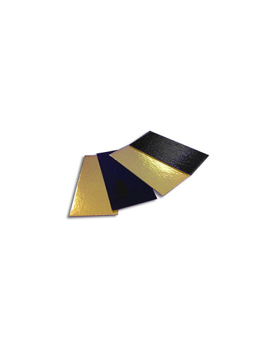 LENGÜETA RECTANGULAR 10x5cm ORO/NEGRO (200 UDS.)Lengüetas