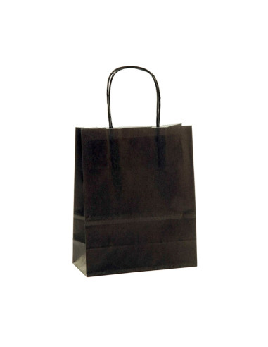 BOLSA "KRAFT" 24x11x31cm PK. (50u) NEGROBolsas Papel