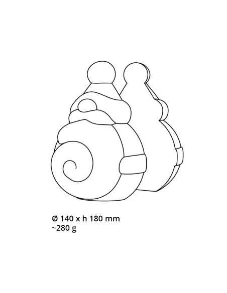 MOLDE PVC KT180 SANTA TWIST D140xh180mmTermoformado