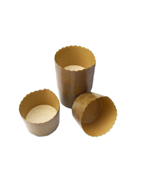 MOLDE PANETTONCINO 70x50mm CA(2000u) GOLD FLOWERSPanettone