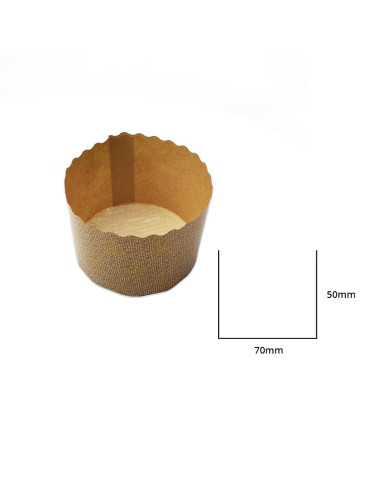 MOLDE PANETTONCINO 70x50mm PK(100u) GOLD FLOWERSPanettone