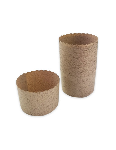 MOLDE PANETTONCINO 70x50mm COCOA (100 UDS.)Moldes Compostables