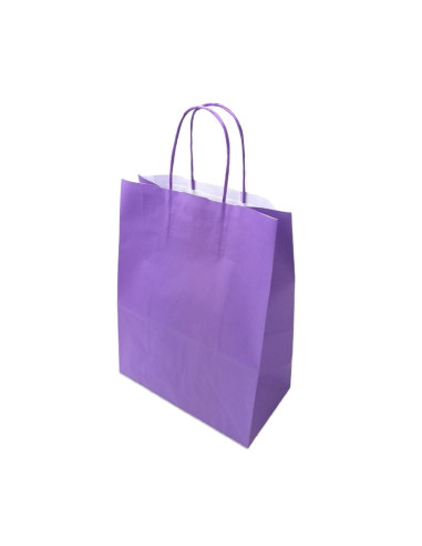 BOLSA "KRAFT" 18x8x24cm PK. (50u) VIOLETABolsas Papel