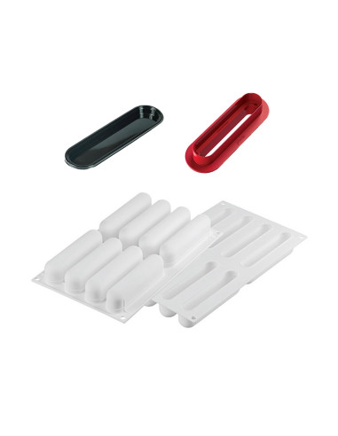 MOLDE ECLAIR 120 135x28xh37mm 8cSilikomart Monoporciones MOLDE ECLAIR 120 135x28xh37mm 8cSilikomart Monoporciones