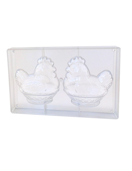MOLDE GALLINA PONEDORA 117.5x119.5mm 2pFiguras Pascua