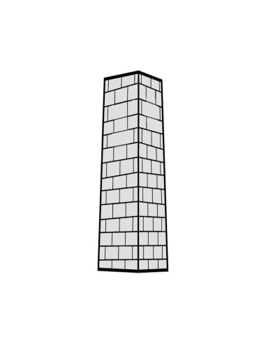 M. PVC TORRE CUADRADA 55X55X135mm (1i)Torreones