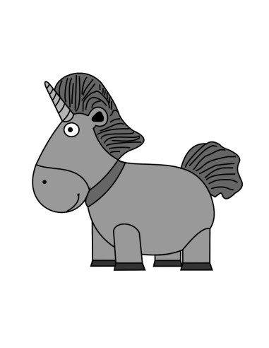 M. PVC AR2252 UNICORNIO 190x50x150mm (3m)Pvc Animales