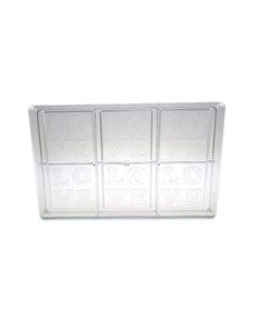 MOLDE TABLETA LOVE 75x75x6,7mm 6c POLICARBONATO