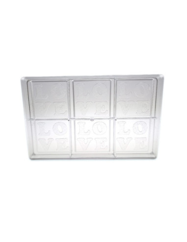 MOLDE TABLETA LOVE 75x75x6,7mm 6c POLICARBONATO