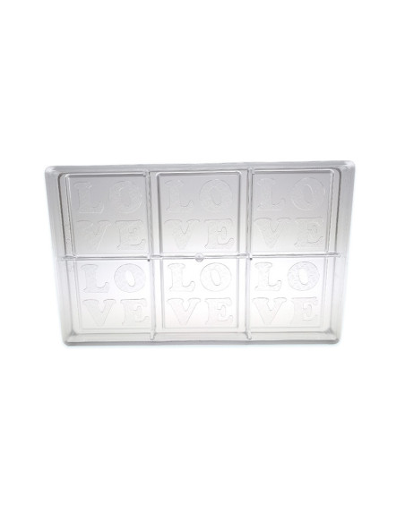 MOLDE TABLETA LOVE 75x75x6,7mm 6c POLICARBONATO