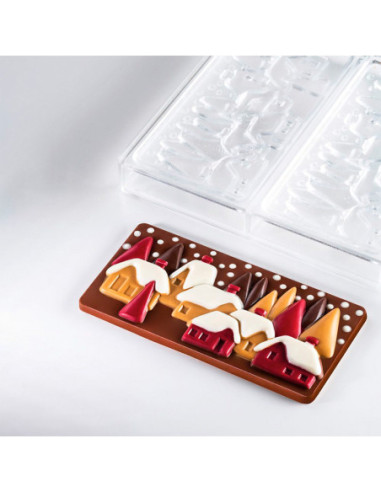 MOLDE PC5038 TABLETA PUEBLO NAVID. 154x77xh10mm 3c