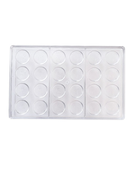 MOLDE M208 NAPOL.REDONDA D29x4mm 24p PC 175x275Snacks y Napolitanas