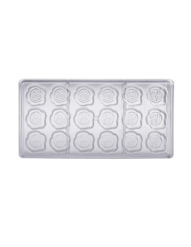 MOLDE PASTILLAJE LOVE 33x33,3xh6,6cm (18p)