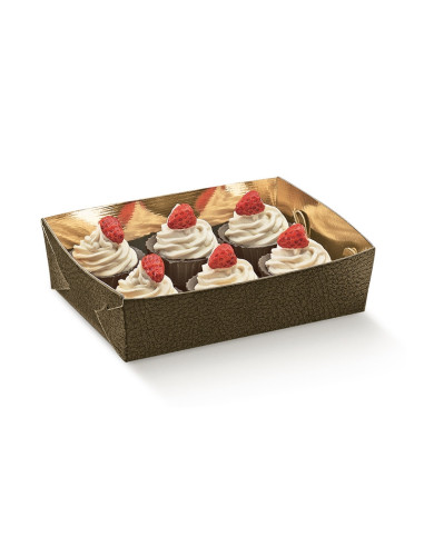 VASCHETTA 130x90x35 PK (10u) PIEL MARRONPastelería
