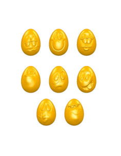 MOLDE CW1580 HUEVO 1/2 SMILE   33x23x12mm 24c 2