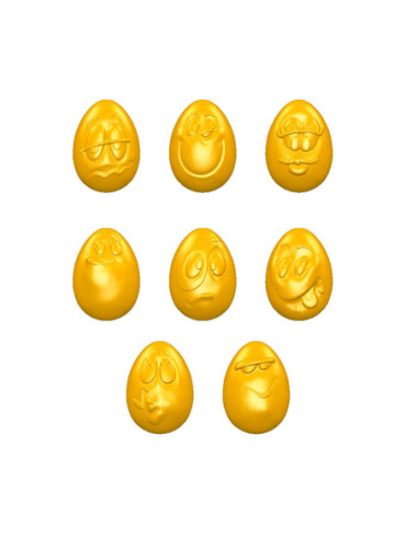 MOLDE CW1580 HUEVO 1/2 SMILE   33x23x12mm 24c-1