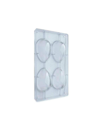 MOLDE 1/2 HUEVO LISO 124x85mm 4p - 100gr