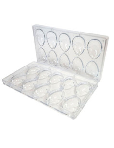 MOLDE 1/2 HUEVO LISO 80x55mm 10p -35/40gr