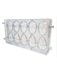 MOLDE 1/2 HUEVO LISO 80x55mm 10p -35/40gr 2