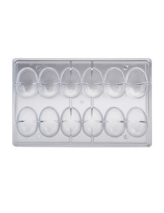 MOLDE HUEVO 1/2 LISO 55,9x38,8 mm 12c CON BORDE