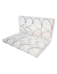 MOLDE 1/2 HUEVO LISO 100x66mm 8p - 60/70g