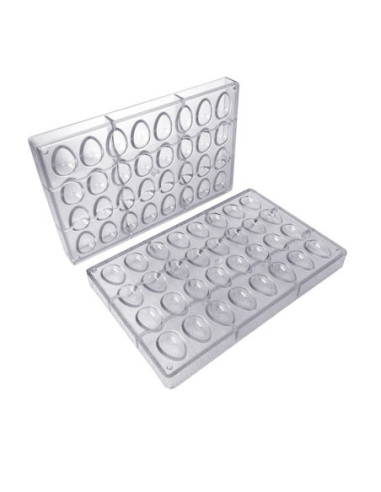 MOLDE 1/2 HUEVO LISO 32,5x22,5mm 32p - 10g