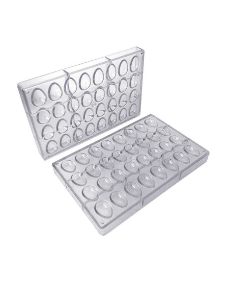 MOLDE 1/2 HUEVO LISO 32,5x22,5mm 32p - 10g