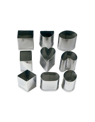 CORTAPASTAS (9) PARA PRALINERIA INOX 5cmCortapastas metálicos