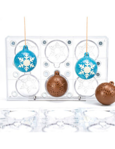 MOLDE ROTATIVA BOLA NAVIDAD COPOS 2