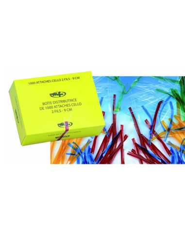 CLIP PARA BOLSAS 90x7 mm AMARILLO (1000 u.)Packaging