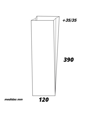 BOLSA TRANSP. 12x39 (3,5/3,5) FUELLE PK (50u)Bolsas Fuelle