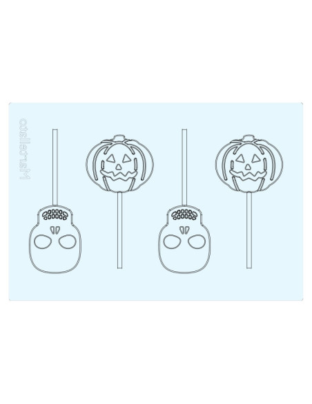 M. PVC PIRULETA HALLOWEEN 60x70x9mm(2mx4i-8p)Halloween