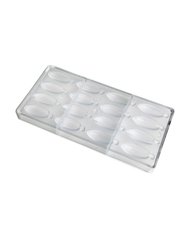 MOLDE CW1498 HABA CACAO 58X21X9mm 16pChocolate World